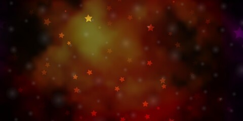Dark Multicolor vector background with colorful stars. Shining colorful illustration with small and big stars. Pattern for wrapping gifts.