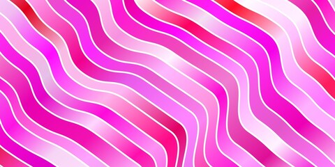 Light Pink vector pattern with wry lines. Illustration in abstract style with gradient curved.  Design for your business promotion.
