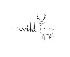 Creative desing of deer illustration