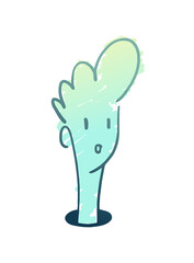 Creative head man in hole draw