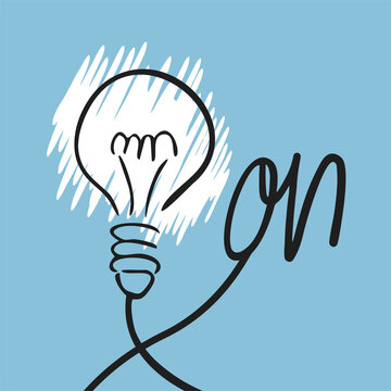 Creative design of lightbuld illustration