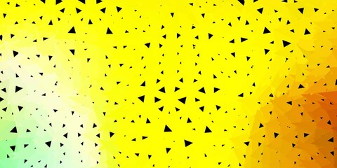 Light green, yellow vector geometric polygonal design.