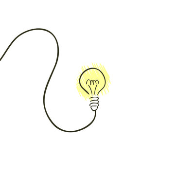 Creative design of lightbuld illustration