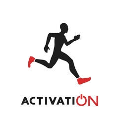 Obraz premium Design of runner and activation message
