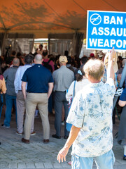 political protest Anti assault weapons