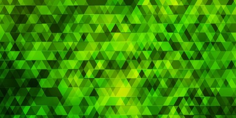 Light Green, Yellow vector layout with lines, triangles.