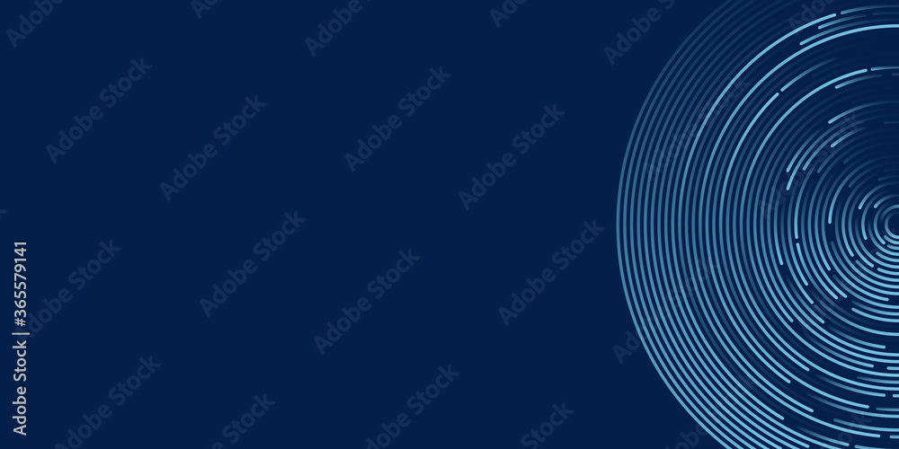 Wall mural blue background with ui hud screen tech system innovation concept template. vector illustration desi