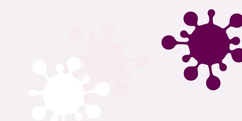 Light pink vector texture with disease symbols.