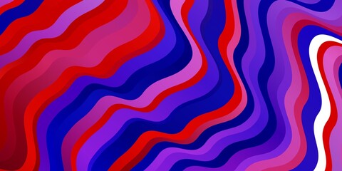 Light Blue, Red vector texture with curves. Abstract illustration with gradient bows. Pattern for ads, commercials.