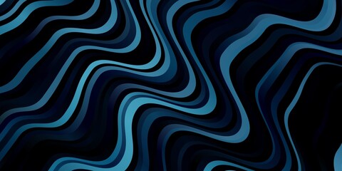 Light BLUE vector backdrop with circular arc. Abstract illustration with gradient bows. Pattern for booklets, leaflets.