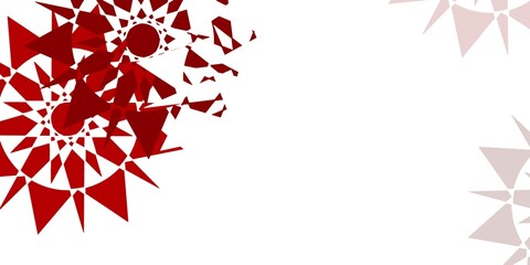 Light red vector texture with bright snowflakes.