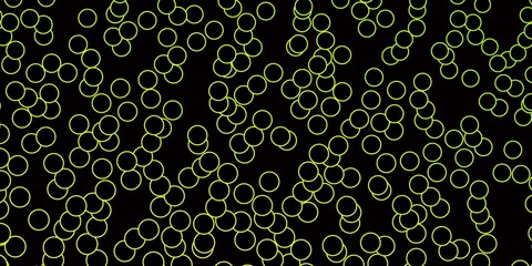 Dark Green, Yellow vector layout with circles. Illustration with set of shining colorful abstract spheres. Pattern for wallpapers, curtains.