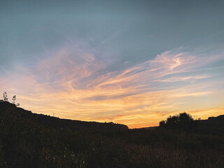 sunset in the mountains