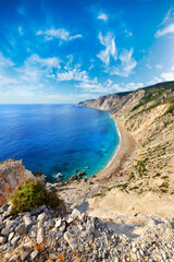 Summer landscape of idyllic sea shore