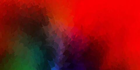 Dark multicolor vector abstract triangle template.