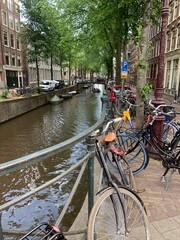 Fototapeta premium bikes in amsterdam