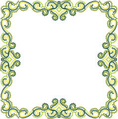 green floral frame