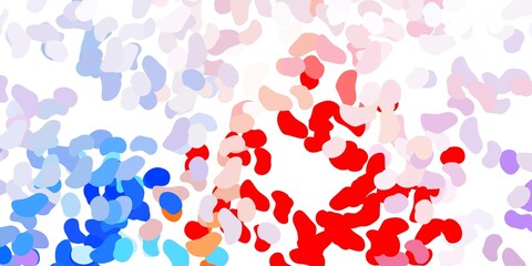 Light blue, red vector pattern with abstract shapes.