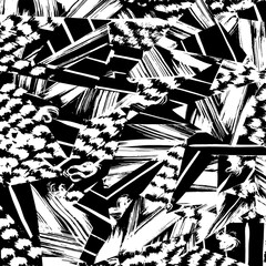 White and black vector. Grunge background. Abstract brush pattern. - 365583963