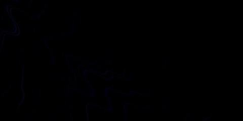 Dark BLUE vector pattern with curves. Abstract illustration with bandy gradient lines. Template for your UI design.