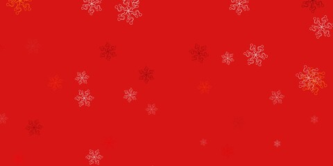 Light orange vector natural layout with flowers.