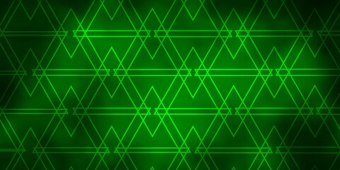 Dark Green vector texture with lines, triangles. Colorful illustration with triangles in simple style. Template for wallpapers.