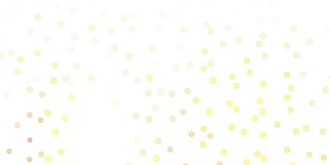 Light orange vector doodle template with flowers.