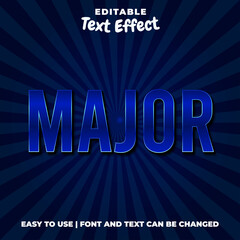 Major Editable Blue Text Effect Style