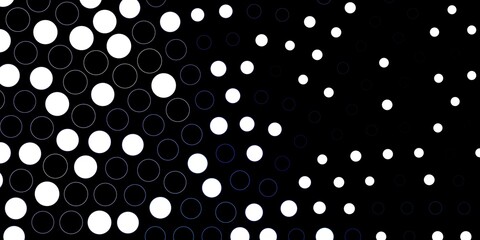 Dark Purple vector template with circles. Glitter abstract illustration with colorful drops. New template for a brand book.