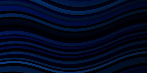 Dark BLUE vector texture with circular arc. Bright sample with colorful bent lines, shapes. Best design for your posters, banners.