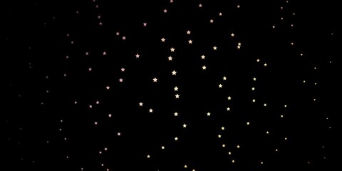 Dark Pink, Yellow vector background with small and big stars. Colorful illustration in abstract style with gradient stars. Pattern for wrapping gifts.