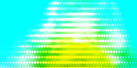 Naklejka premium Light Blue, Green vector background with circles. Colorful illustration with gradient dots in nature style. Pattern for booklets, leaflets.