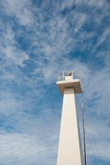 White Lighthouse and blue sky