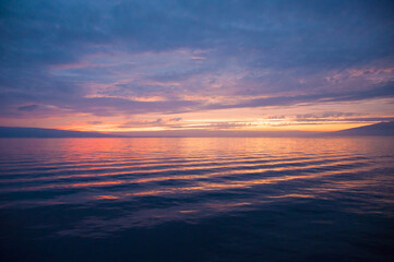Dark Sunset, Stormy look, Orange, Purple, Navy Blue
