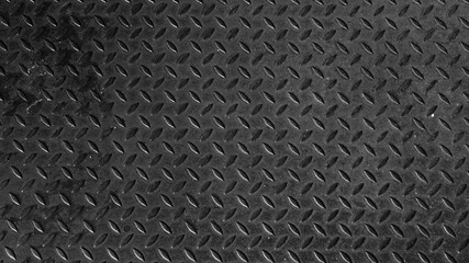 Rusty steel plate texture and background. Old grungy metal floor seamless of steel sheet metallic. It's silver with rhombus shapes for design art work, backdrop or skin product.