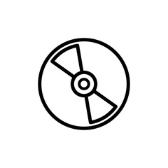 Obraz premium CD icon vector logo design template