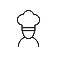 Chef hat icon vector logo illustration flat style