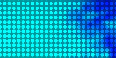 Light BLUE vector backdrop with circles. Glitter abstract illustration with colorful drops. New template for your brand book.