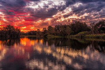 Sunset at Eden Lake in North Lakes Queensland