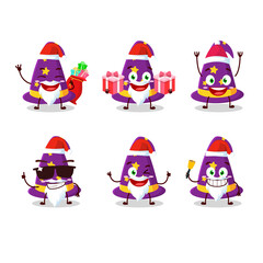 Santa Claus emoticons with wizard hat cartoon character
