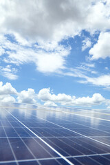 Renewable energy Solar panel and blue sky