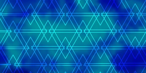Light BLUE vector texture with lines, triangles. Illustration with colorful gradient triangles. Pattern for websites.
