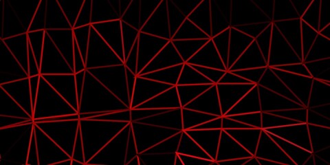 Dark pink, red vector poly triangle template.