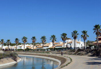 Water channel in Orihuela Costa. Spain
