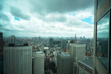 新宿都庁から見る東京の街並み