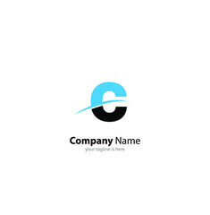 the simple elegant logo of letter C with white background