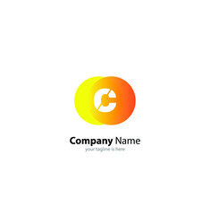 the simple elegant logo of letter C with white background