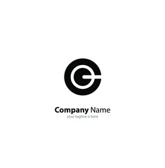 the simple elegant logo of letter C with white background