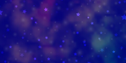 Light Purple vector background with small and big stars. Decorative illustration with stars on abstract template. Theme for cell phones.