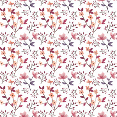 Summer floral seamless pattern